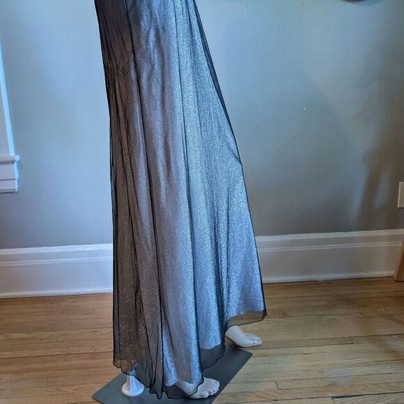 Vintage 90s Papell Boutique Gown Pageant Prom Dress Beaded Whimsygoth Size 6 - Picture 14 of 16